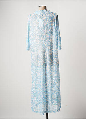 Robe mi-longue imprimé fleurs manches 3/4 bleu MOLLY BRACKEN femme