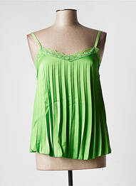 Top manches bretelles ajustables fines bretelles vert ITALIAN STYLE femme