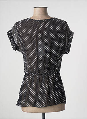 Blouse manches courtes manches courtes noir MADE IN ITALY femme