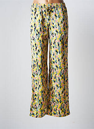 Pantalon large coupe fluide taille normale jaune VILA femme