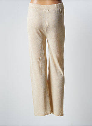 Pantalon droit stretch taille normale beige MADE IN ITALY femme