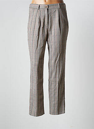 Pantalon chino fermeture zippée sous rabat boutonné taille normale beige NOT YOUR GIRL femme