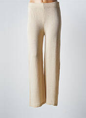 Pantalon droit beige MADE IN ITALY pour femme seconde vue