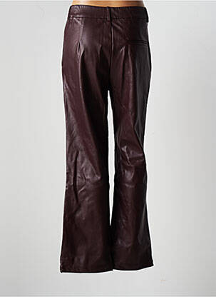 Pantalon droit taille haute taille haute rouge F.A.M. femme