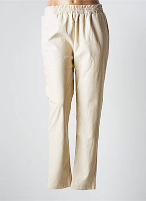 Pantalon slim taille haute taille haute beige NOT YOUR GIRL femme