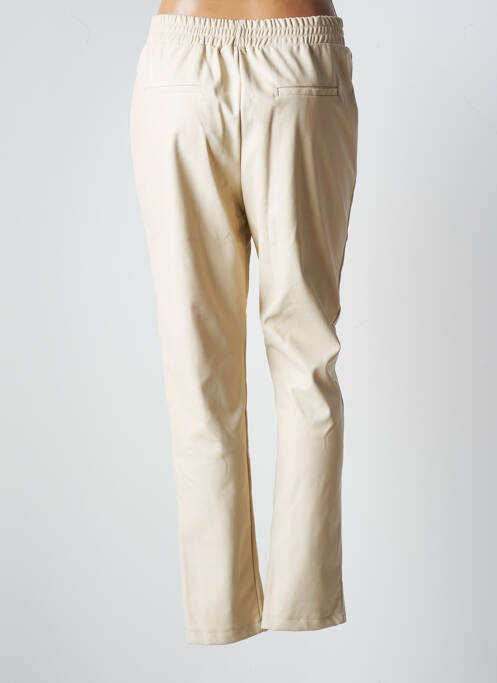 Pantalon slim taille élastique taille haute beige NOT YOUR GIRL femme