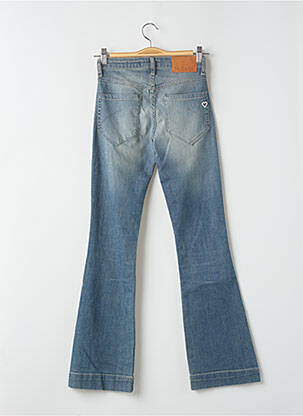 Jean coupe flare coupe droite évasée sur le bas taille haute bleu PLEASE femme