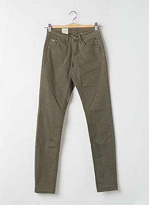 Pantalon slim stretch taille normale vert CREAM femme