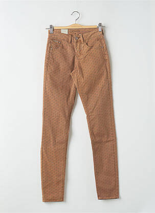 Pantalon slim stretch taille normale marron CREAM femme