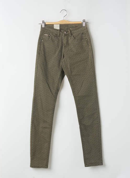 Pantalon slim stretch taille normale vert CREAM femme