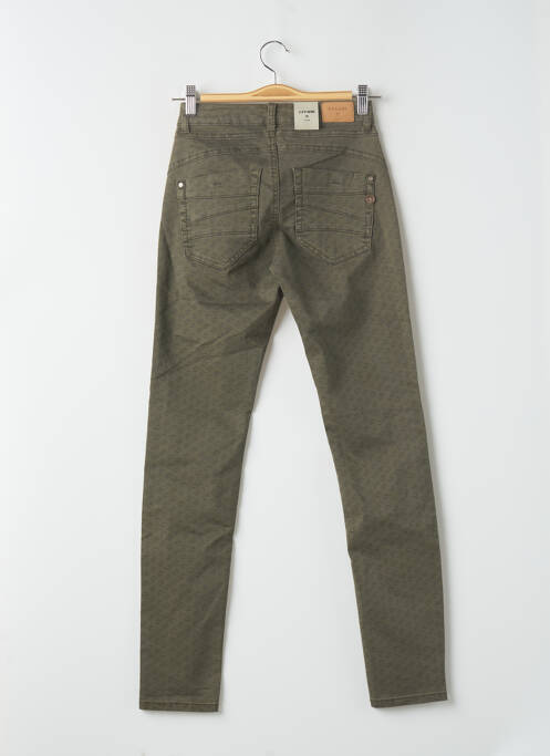 Pantalon slim stretch taille normale vert CREAM femme