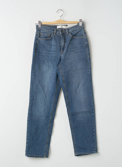 Jeans coupe droite stretch taille normale bleu ICHI femme