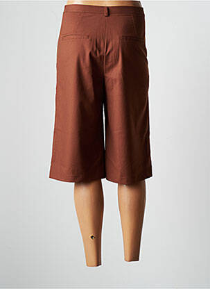 Bermuda tissage popeline taille normale marron LES ACOLYTES femme