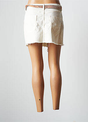 Jupe courte coupe droite beige PLEASE femme