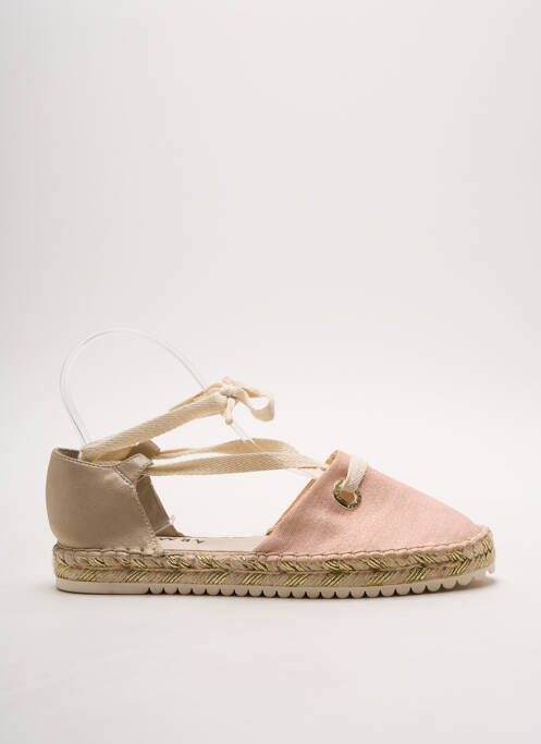 Espadrilles fermeture lacets talon plat jusqu'à 3cm rose ARMISTICE femme