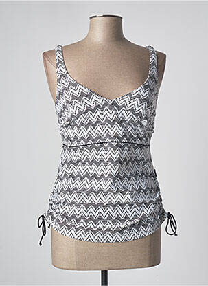 Tankini imprimé fantaisie blanc ROSA FAIA femme