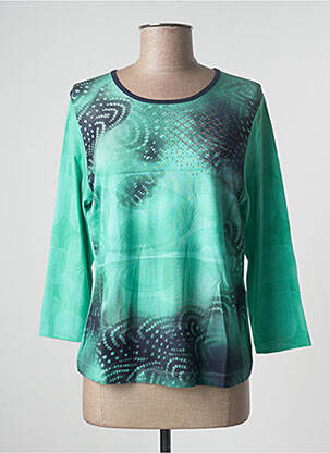 Top tissage jersey manches 3/4 vert RABE femme
