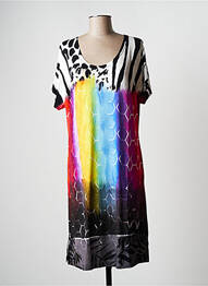 Robe mi-longue manches courtes manches courtes noir HAJO femme