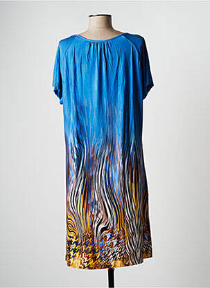 Robe de plage fermeture liens à nouer bleu HAJO femme