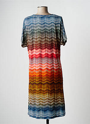 Robe de plage manches courtes bleu HAJO femme