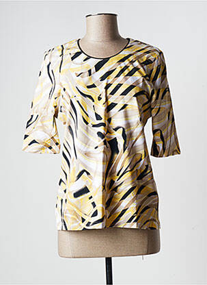 T-shirt manches mi-longues manches courtes jaune BARBARA LEBEK femme
