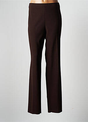 Pantalon droit stretch taille normale marron CHRISTIAN MARRY femme
