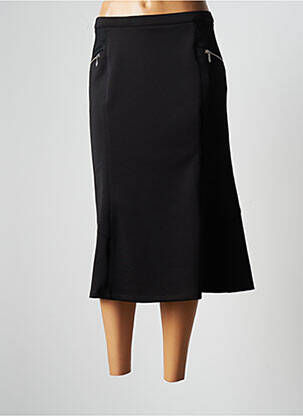 Jupe mi-longue taille haute noir CHRISTIAN MARRY femme