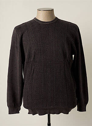 Pull stretch manches longues gris HAJO homme