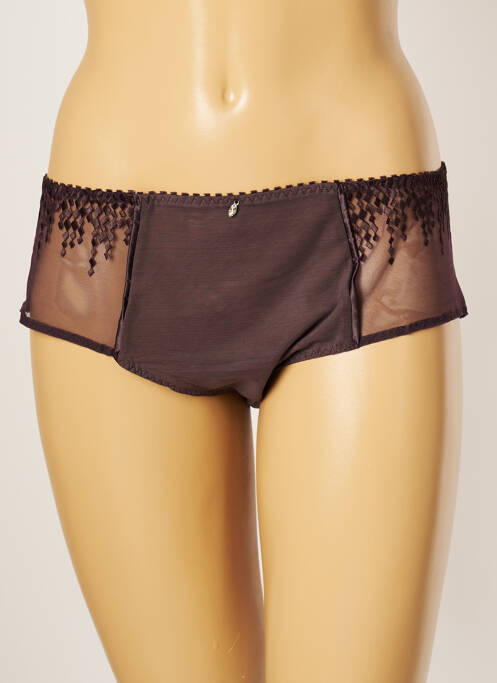 Shorty effet matière satinée violet EMPREINTE femme