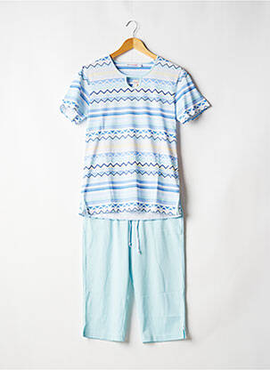 Pyjashort bleu HAJO pour femme