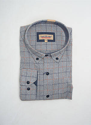 Chemise manches longues manches longues gris CAP 10 TEN homme