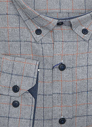 Chemise manches longues manches longues gris CAP 10 TEN homme
