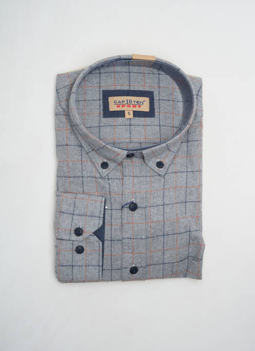 Chemise manches longues manches longues gris CAP 10 TEN homme