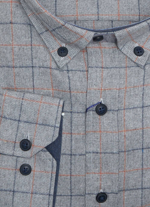 Chemise manches longues gris CAP 10 TEN pour homme