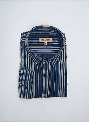Chemise manches longues manches longues bleu CAP 10 TEN homme
