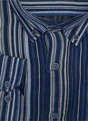 Chemise manches longues manches longues bleu CAP 10 TEN homme