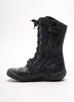 Bottes fermeture zip et lacets bout rond noir GBB fille