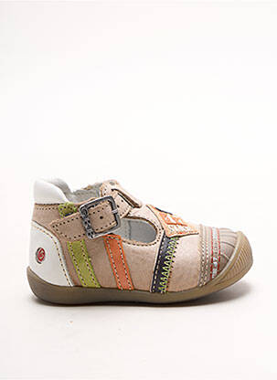 Sandales/nu pieds empiècements bout rond beige GBB garçon