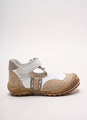 Sandales/nu pieds empiècements bout rond blanc MOD8 garcon