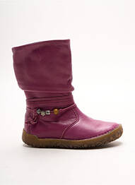 Bottines/boots semelle amovible bout rond violet NOËL fille