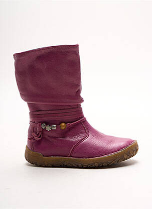 Bottines/boots semelle amovible bout rond violet NOËL fille