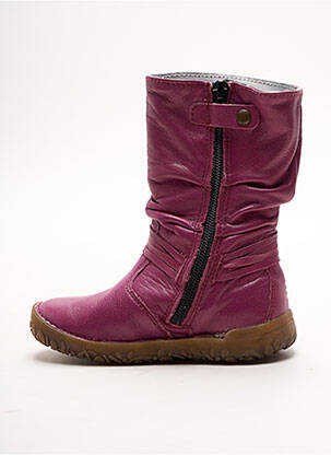 Bottines/boots semelle amovible bout rond violet NOËL fille