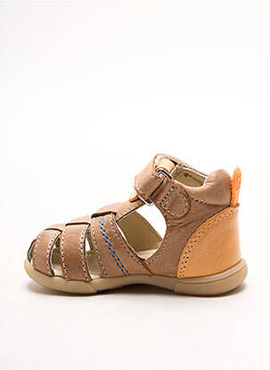 Sandales/nu pieds empiècements bout rond marron NOËL garçon