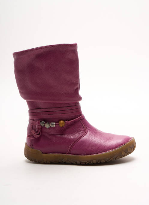 Bottines/boots semelle amovible bout rond violet NOËL fille