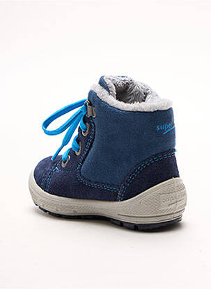 Bottines/boots tissage satiné bout rond bleu SUPERFIT garçon