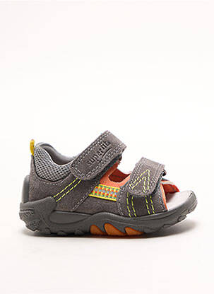 Sandales/nu pieds empiècements bout ouvert gris SUPERFIT garçon