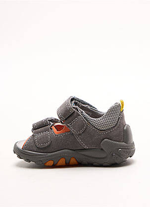 Sandales/nu pieds empiècements bout ouvert gris SUPERFIT garçon