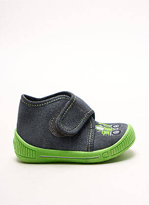 Chaussons/pantoufles fermeture scratch bout rond vert SUPERFIT garçon