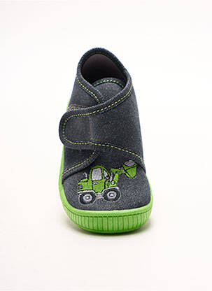 Chaussons/pantoufles fermeture scratch bout rond vert SUPERFIT garçon