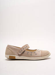 Ballerines tissage satiné bout rond beige TTY fille